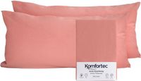 Komfortec Set van 2 Premium Jersey Kussenslopen 40x80 cm - Roze