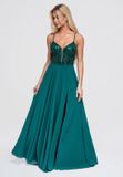 LARICA Jurk - Slim Fit - Rits - Effen Groen XS