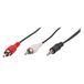 TnB TNB stereo kabel (3,5 mm jack naar 2 RCA stekker, 1,2 m) zwart