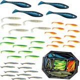 Fish-Xpro Fishxpro Softbait Set Naturel - Helder Water - 7 tot 20cm - +/- 35 stuks - Shads - Kunstaas