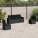 Maison Exclusive - Ensemble de jardin, composé de 5 pièces avec coussins, noir, en polyrotin