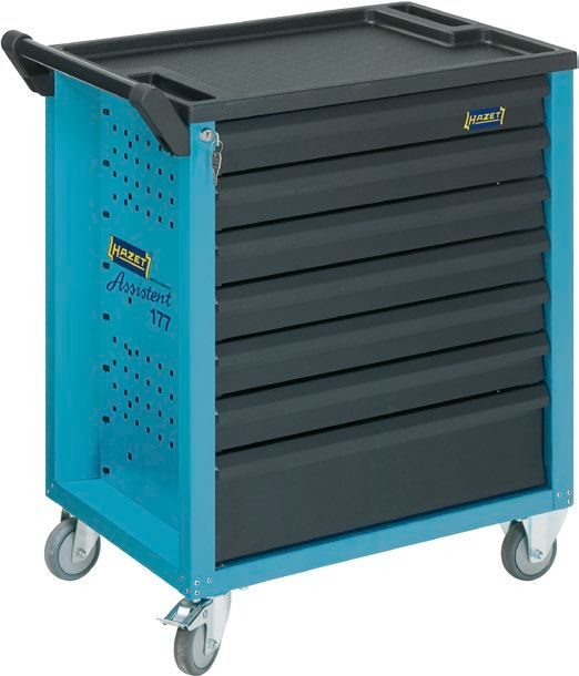 HAZET Assistent 177-7 Werkplaatswagen - 7 schappen - Zwart/Blauw