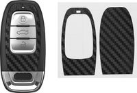 kwmobile 2 x autosleutel folie zwart Carbon design geschikt voor Audi A5 / A7 / A8 / Q5