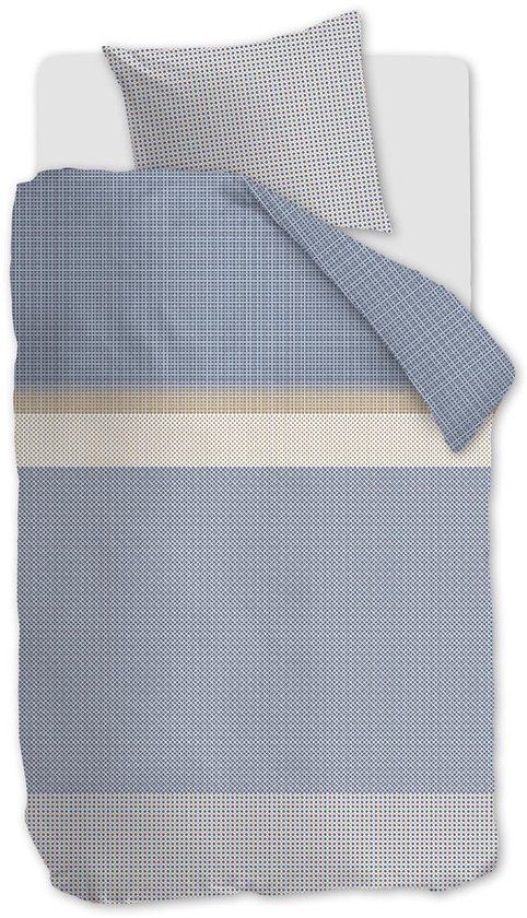 Beddinghouse Bernou dekbedovertrek - Eenpersoons - 140x200/220 - Blauw