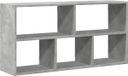 vidaXL Wandplank 100x25x50 cm bewerkt hout betongrijs