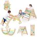 Merkloos 4-in-1 Klettergerüst mit Rutsche und Kletterbogen für Kinder