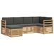 vidaXL - Buiten - bank - set - 6 - st - Wit - en - antracietkleurig - Polyester