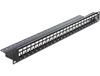 Delock Premium 19'' panneau de brassage 1U pour 24 modules Keystone / Noir