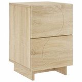 vidaXL Nachtkastje Sonoma Eiken 33,5 x 34,5 x 50 cm Bewerkt hout