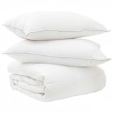 vidaXL - Couverture - Set - 2 - pièce - 200 - x - 220 - cm - Été - 150 - gsm - Fibre de bambou - Blanc