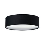 Sotto Luce Mika moderne plafondlamp - zwarte stof - witte voet - 3 x E27 lamphouders - Ø 40 cm