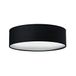 Sotto Luce Mika moderne plafondlamp - zwarte stof - witte voet - 3 x E27 lamphouders - Ø 40 cm