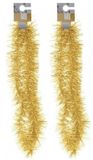 Merkloos / Sans marque Koopman International Kerst folieslinger - 2x - goud - 180 cm