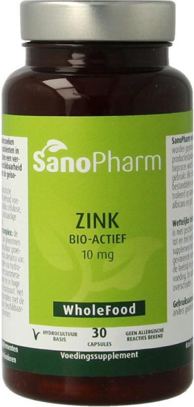 SanoPharm Zink wholefood 30 Capsules