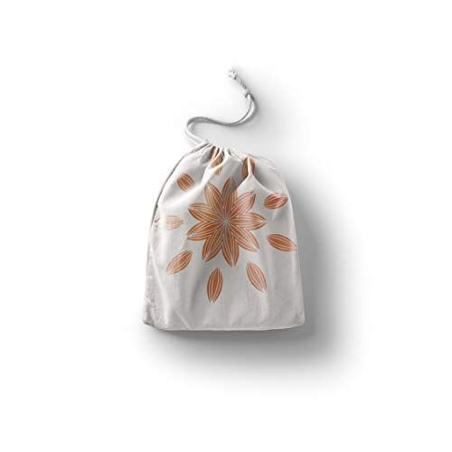 Bonamaison Bedrukte katoenen tas met trekkoord - 20 x 30 cm