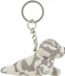 Nature Planet Pluche Gevlekte Grijze Zeehond Knuffel Sleutelhanger - 8x - 8,5 cm