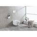 Wiesbaden Vesta Toilet à poser sans bride avec robinet de bidet - Eau froide - Blanc brillant