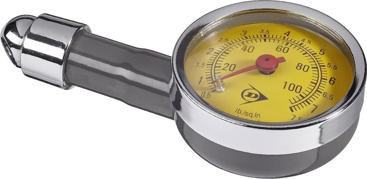 Dunlop Bandenspanningsmeter Analoog 13 Cm Zwart/zilver