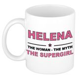 Bellatio Decorations naam cadeau mok - Helena - Woman Myth Supergirl - koffiemok - 300 ml - collega - moederdag