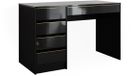 Vicco Bureau Sherry – 55 x 120 cm avec tiroirs Noir laqué