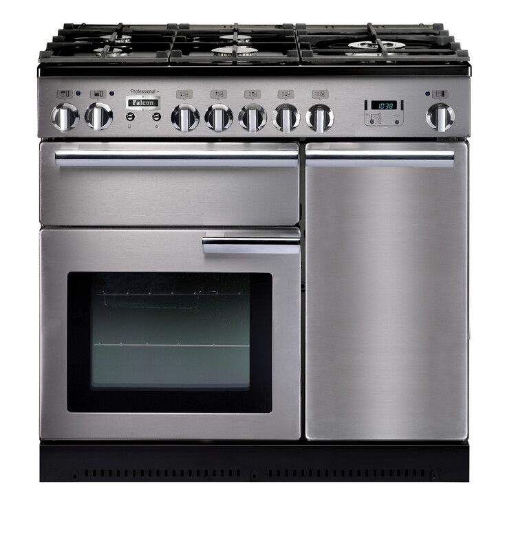 Falcon Professional+ 90 Vrijstaand fornuis - Electrisch/Gas - Chroom/RVS