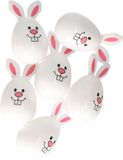 Home & Styling Vulbare hobby kunststof paaseieren - 8 cm - 12x stuks - witte kip - Paasdecoraties