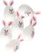 Home & Styling Vulbare hobby kunststof paaseieren - 8 cm - 12x stuks - witte kip - Paasdecoraties