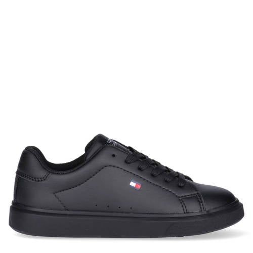 Tommy Hilfiger imitatieleren sneakers - zwart