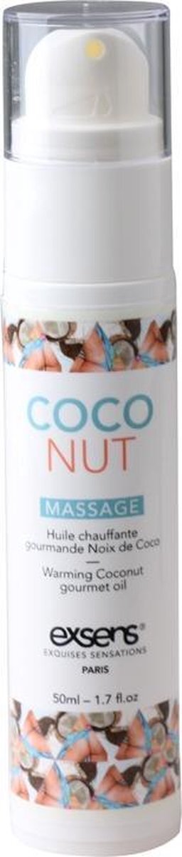 Exsens Verwarmende Massage Olie Met Smaak - Kokosnoot