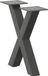 Pieds de table basse 2 pcs en forme de X 30x(30-31) cm acier anthracite