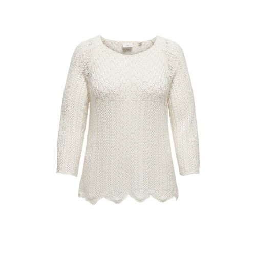 ONLY CARMAKOMA CARNOLA Knitted Jumper - Ecru