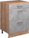 Vicco Commode Rion, Béton/Chêne doré, 60 x 46 cm
