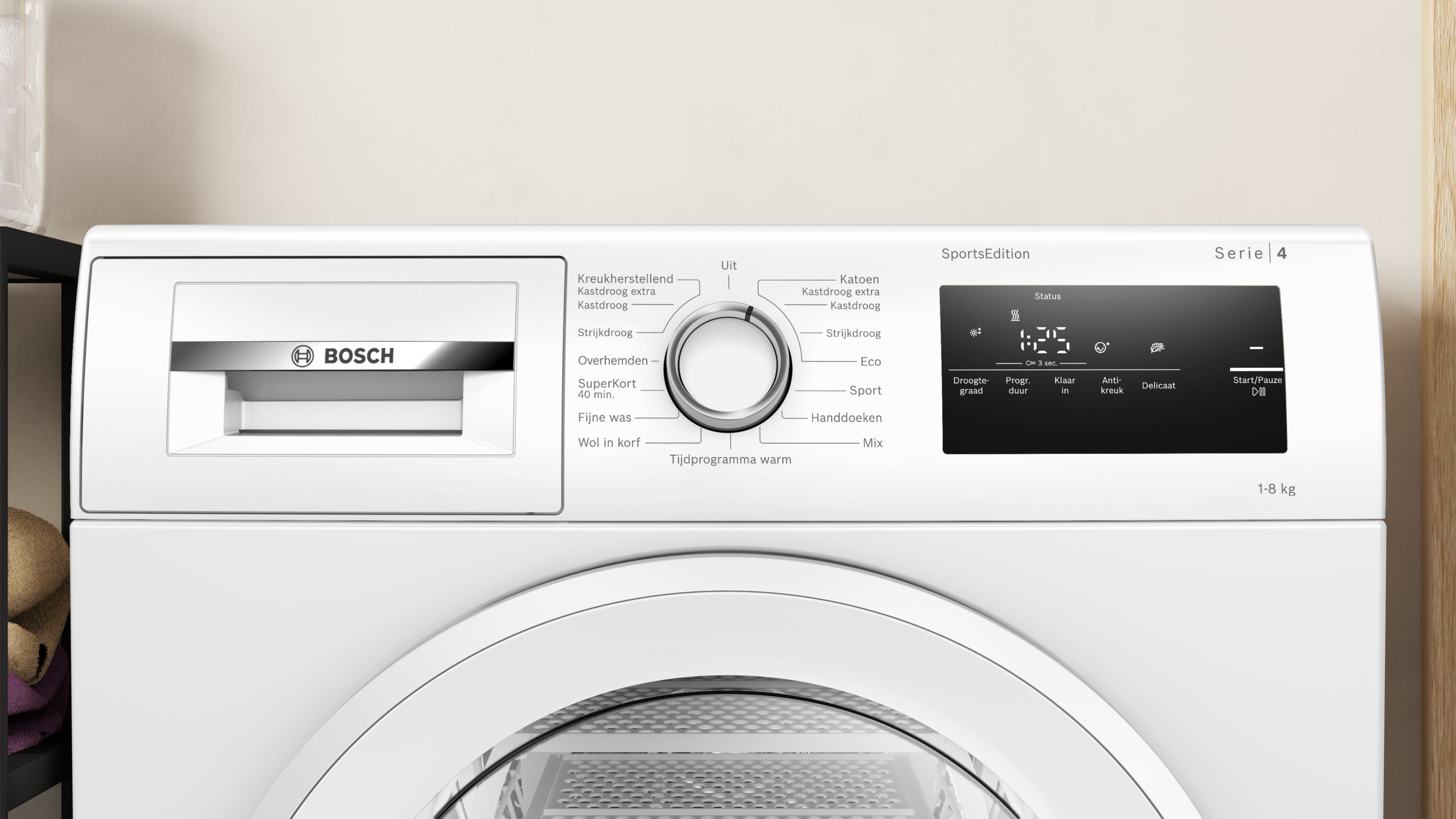 Bosch Serie 4 WTH8520MNL Warmtepompdroger - 8 kg - A++ - Wit
