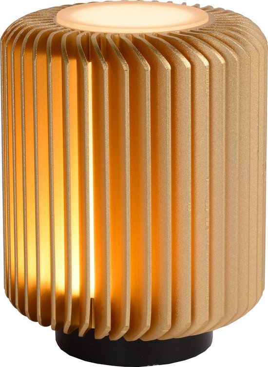 Lucide TURBIN - Tafellamp - Ø 10,6 cm - LED - 1x5W 3000K - Mat Goud / Messing