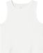 NAME IT NKFNAKAL SL SHORT TOP NOOS Fille Haut - Bright White