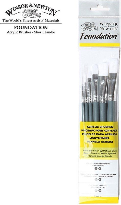 Winsor & Newton Foundation Acrylverf Penselen Set 1