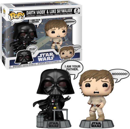 Funko Star Wars Darth Vader & Luke Skywalker (Set van 2) Vinylfiguren Unisex Pop!