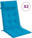 vidaXL Stoelkussens 2 st hoge rug oxford stof lichtblauw