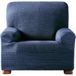 ECOMMERC3 Elastische jacquard-bankhoes, 1-zits, universele pasvorm en ademend, blauw, slijtvast, antislip design met elastische band