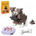 MARIOINEX Mini Gaufre en Peluche, Animaux, Chiots, Blocs Souples, Chien Boxer, 3+