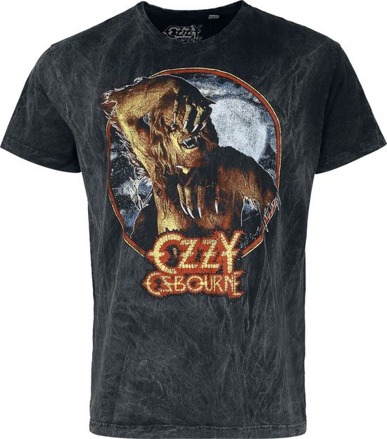 Ozzy Osbourne Logo Bark Heren T-shirt - antraciet - S