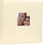 Zep - Linnen Fotoalbum Creme met venster, 60 pagina's wit, 31x31 cm - OW313130