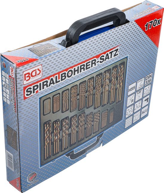 BGS Spiraalborenset HSS 5% kobaltlegering 1 - 10 mm 170 delig