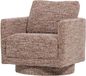 WOOOD Oska Draaifauteuil - Melange Stof - Bruin