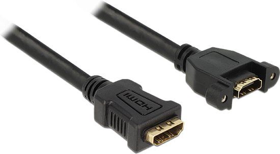 Delock HDMI (v) - HDMI (v) koppelstuk / inbouw - versie 1.4 (4K 30Hz) - 0,25 meter