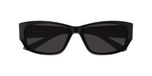 Balenciaga Bb0368s Lunettes de soleil unisexe noir carrées gris 57mm