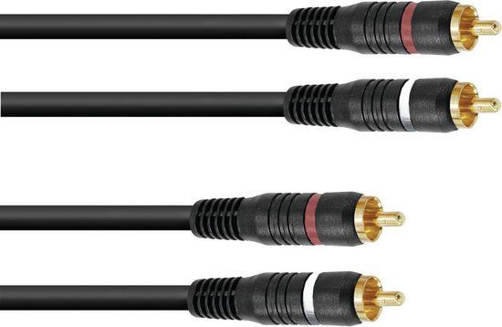 Omnitronic RCA Audio Cable - 0.3m - Black