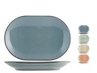 H&H Ovale Pearl bord, porselein, meerkleurig, 32 cm