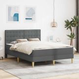 Maison Exclusive - Cadre de lit avec matelas, gris foncé, 120 x 200 cm, rembourré