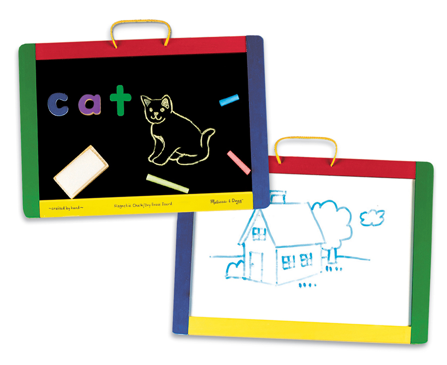 MELISSA & DOUG Magnetic Chalkboard/Dry-Erase Board